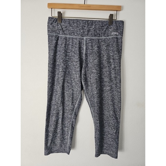 Pink Coconut Boutique Pants - Pink Victoria Secret Yoga Pants Women's Medium Gray Capri Cropped Leggings‎